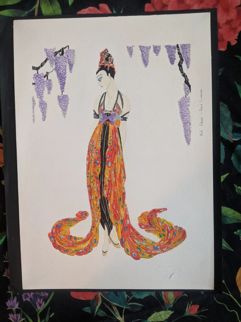 René Linares’s colorful Art Deco costume illustration